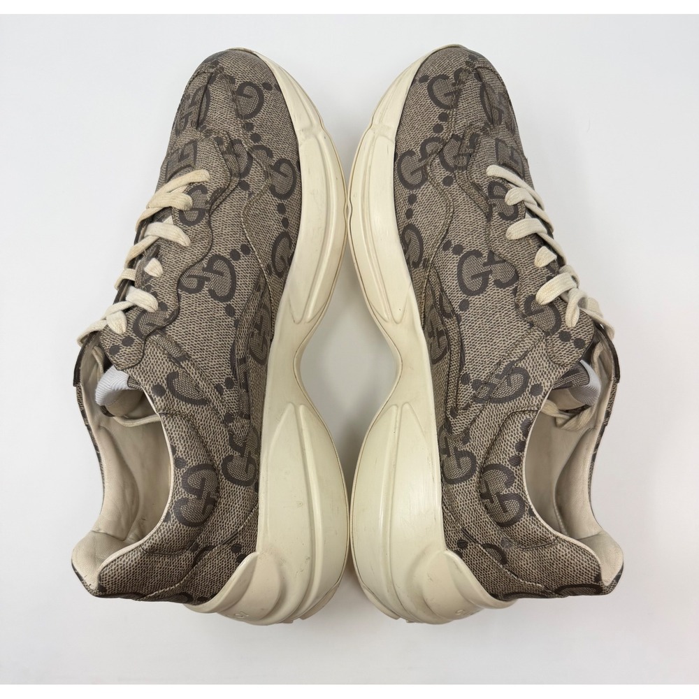 Gucci Rhyton GG Beige Sneaker Size 12 US 11 Gucci - Picture 4 of 10